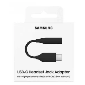 מתאם אוזניות ומוזיקה מ-USB-C לחיבור 3.5 מ"מ מקורי סמסונג שחור